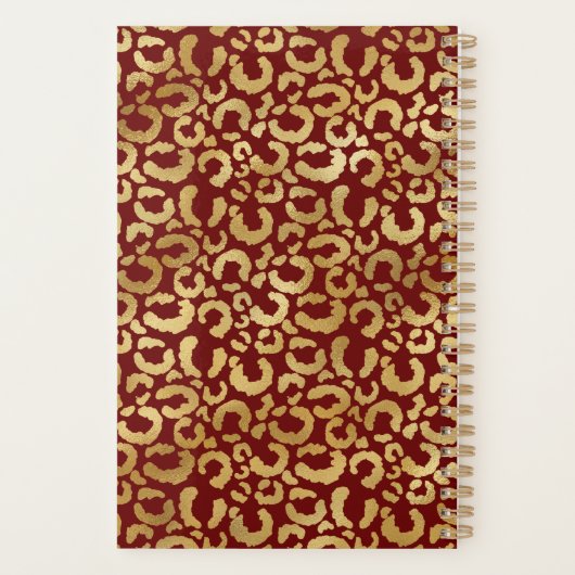 Leopard goldenes Jahr Planer (Rückseite)