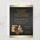 Leopard-Goldfrauen am Geburtstag Einladung (Rückseite)