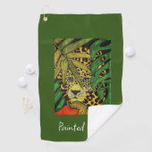 Leopard Golf Towel Painted Wild Golfhandtuch (Insitu)