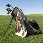 Leopard Golfhandtuch (Gras)