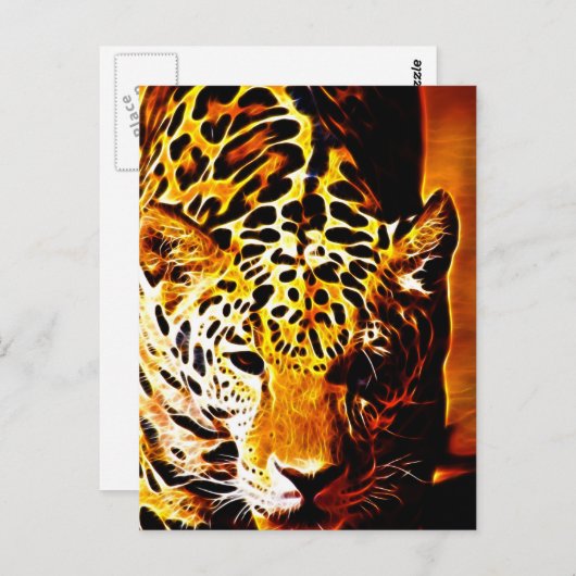 Leopard Gotcha Postkarte (Vorne/Hinten)