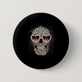 Leopard Gothic Skull Cool Skeleton Cheetah Button (Vorderseite)