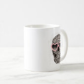 Leopard Gothic Skull Cool Skeleton Cheetah Kaffeetasse (VorderseiteRechts)