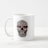 Leopard Gothic Skull Cool Skeleton Cheetah Kaffeetasse (Links)