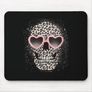 Leopard Gothic Skull Cool Skeleton Cheetah Mousepad