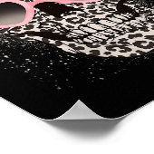 Leopard Gothic Skull Cool Skeleton Cheetah Poster (Ecke)