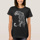 "Leopard Grace – Artistic Line Art T-Shirt (Vorderseite)