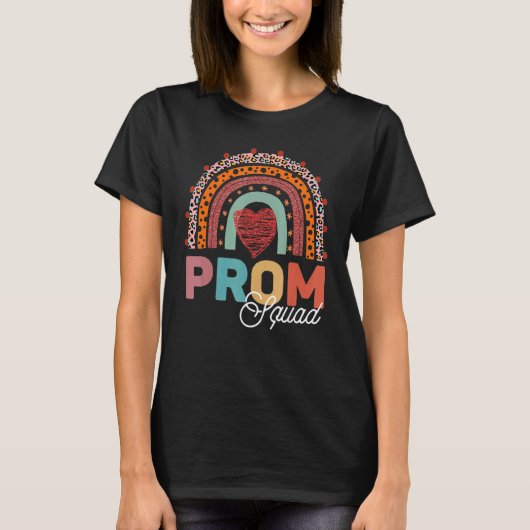Leopard Graphic Prom Squad 2022 Senior Grad Gradua T-Shirt (Vorderseite)