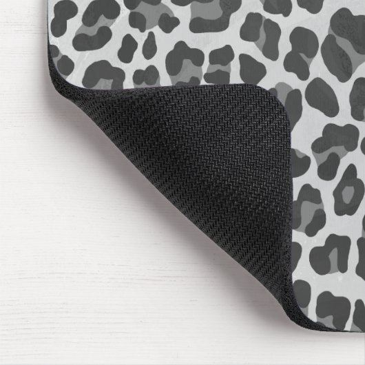 Leopard-grauer und hellgrauer Druck Mousepad (Ecke)
