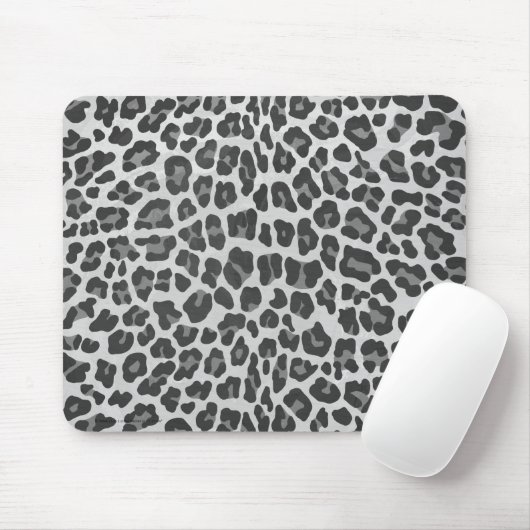 Leopard-grauer und hellgrauer Druck Mousepad (Mit Mouse)