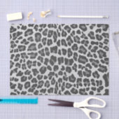 Leopard-grauer und hellgrauer Druck Seidenpapier (Handwerk)