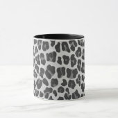 Leopard-grauer und hellgrauer Druck Tasse (Zentrum)