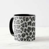 Leopard-grauer und hellgrauer Druck Tasse (Vorderseite Links)
