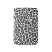 Leopard Gray and Light Gray Print Badematte (Vorderseite Vertikal)
