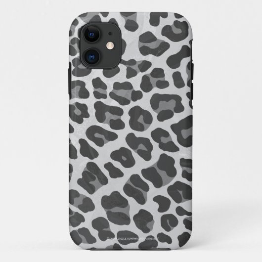 Leopard Gray and Light Gray Print Case-Mate iPhone Hülle (Rückseite)