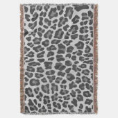 Leopard Gray and Light Gray Print Decke (Vorderseite Vertikal)