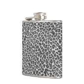 Leopard Gray and Light Gray Print Flachmann (Links)