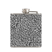 Leopard Gray and Light Gray Print Flachmann (Rückseite)