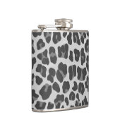 Leopard Gray and Light Gray Print Flachmann (Rechts)