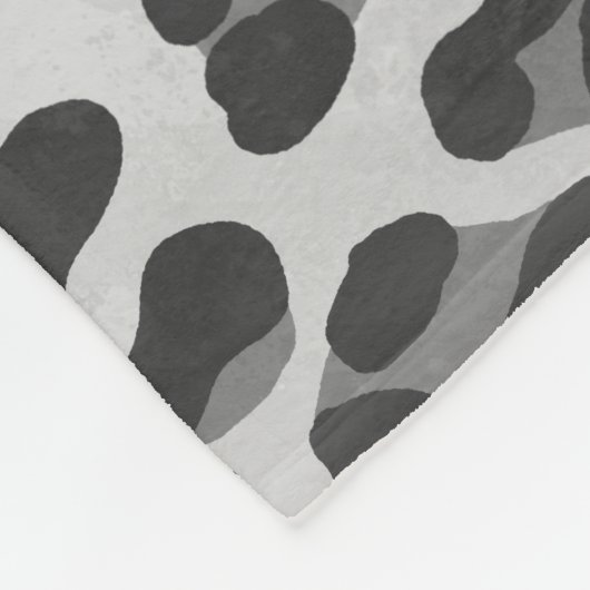 Leopard Gray and Light Gray Print Fleecedecke (Ecke)