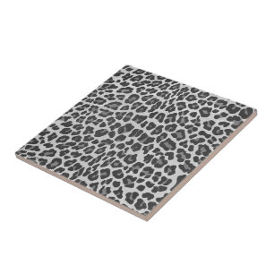Leopard Gray and Light Gray Print Fliese