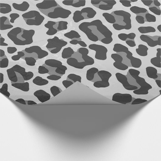 Leopard Gray and Light Gray Print Geschenkpapier (Ecke)
