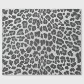 Leopard Gray and Light Gray Print Geschenkpapier (Flach)