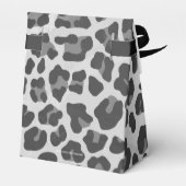 Leopard Gray and Light Gray Print Geschenkschachtel (Rückseite)
