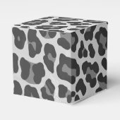 Leopard Gray and Light Gray Print Geschenkschachtel (Vorderseite)