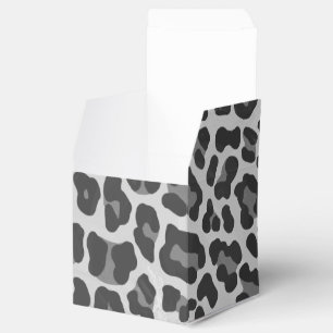 Leopard Gray and Light Gray Print Geschenkschachtel