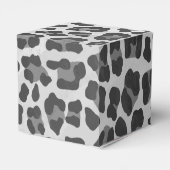 Leopard Gray and Light Gray Print Geschenkschachtel (Rückseite)