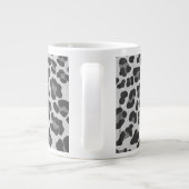 Leopard Gray and Light Gray Print Jumbo-Tasse (Rückseite)