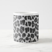 Leopard Gray and Light Gray Print Jumbo-Tasse (Vorderseite)