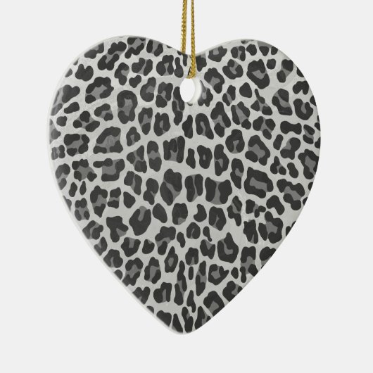 Leopard Gray and Light Gray Print Keramikornament (Rechts)