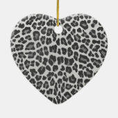 Leopard Gray and Light Gray Print Keramikornament (Hinten)