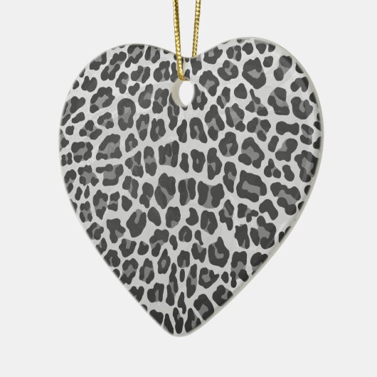 Leopard Gray and Light Gray Print Keramikornament (Links)