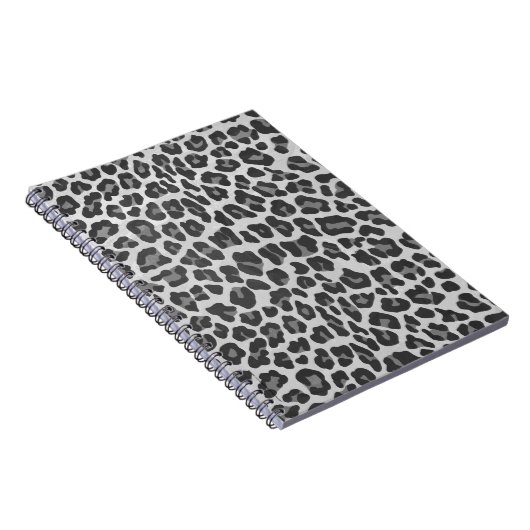 Leopard Gray and Light Gray Print Notizblock (Rechte Seite)