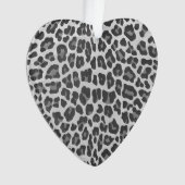 Leopard Gray and Light Gray Print Ornament (Vorderseite)
