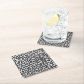 Leopard Gray and Light Gray Print Rechteckiger Pappuntersetzer (Vor Ort)