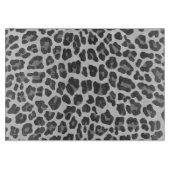 Leopard Gray and Light Gray Print Schneidebrett (Vorderseite)