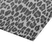 Leopard Gray and Light Gray Print Schneidebrett (Ecke)