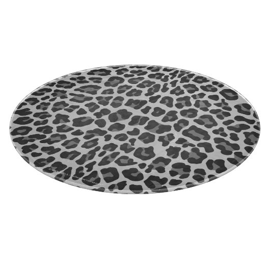 Leopard Gray and Light Gray Print Schneidebrett (Ecke)