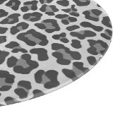 Leopard Gray and Light Gray Print Schneidebrett (Ecke)