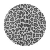 Leopard Gray and Light Gray Print Schneidebrett (Vorderseite)
