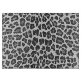 Leopard Gray and Light Gray Print Schneidebrett (Vorderseite)