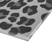 Leopard Gray and Light Gray Print Schneidebrett (Ecke)