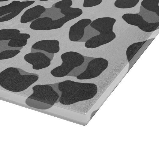 Leopard Gray and Light Gray Print Schneidebrett (Ecke)