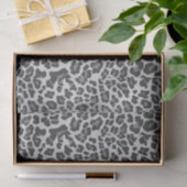 Leopard Gray and Light Gray Print Seidenpapier (Geschenk)