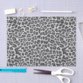 Leopard Gray and Light Gray Print Seidenpapier (Handwerk)