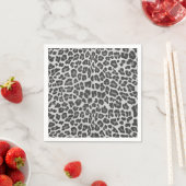 Leopard Gray and Light Gray Print Serviette (Beispiel)